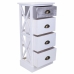 Cassettiera Alexandra House Living Bianco Legno di paulownia Legno MDF 25 x 76 x 35 cm