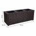 Kruka Alexandra House Living Brun Järn Rattan Plast 18 x 18 x 48 cm