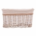 Set of Baskets Alexandra House Living White wicker Willow wood 3 Pieces