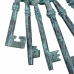 Decoratieve figuren Alexandra House Living Aluminium Sleutels 3 x 28 x 10 cm