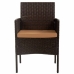 Tafelset met 2 fauteuils Alexandra House Living Bruin 4 Onderdelen