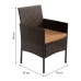 Tafelset met 2 fauteuils Alexandra House Living Bruin 4 Onderdelen