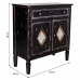 Console Alexandra House Living Black Metal Glass Fir wood MDF Wood 36 x 88 x 80 cm