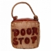 Doorstop Alexandra House Living Cotton Leather 20 x 20 x 20 cm Brown