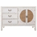 Credenza Alexandra House Living Bianco Rattan Legno di abete 36 x 73 x 106 cm