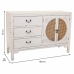 Credenza Alexandra House Living Bianco Rattan Legno di abete 36 x 73 x 106 cm