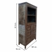 Regal Alexandra House Living Braun Recyceltes Holz 42 x 213 x 107 cm