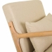 Rocking chair Alexandra House Living Cream Rubber Cotton Linen Wood 88 x 78 x 66 cm