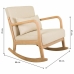 Rocking chair Alexandra House Living Cream Rubber Cotton Linen Wood 88 x 78 x 66 cm