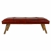 Banqueta Alexandra House Living Vermelho Couro Madeira de mangueira 53 x 38 x 115 cm