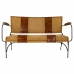 Bank Alexandra House Living Leder Eisen Mango-Holz 71 x 76 x 127 cm