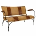 Bench Alexandra House Living Leather Iron Mango wood 71 x 76 x 127 cm