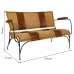 Panca Alexandra House Living Pelle Ferro Legno di mango 71 x 76 x 127 cm