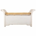 Banc Alexandra House Living Blanc Coton Bois de manguier 42 x 63 x 120 cm