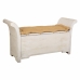 Panca Alexandra House Living Bianco Cotone Legno di mango 42 x 63 x 120 cm