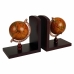 Boekensteun Alexandra House Living Castanho Metal ABS Madeira MDF Globo Terrestre 9 x 16 x 15 cm