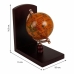 Boekensteun Alexandra House Living Castanho Metal ABS Madeira MDF Globo Terrestre 9 x 16 x 15 cm