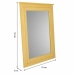 Lustro ścienne Alexandra House Living Żółty 3 x 90 x 70 cm Prostokątny