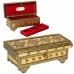 Jewelry box Alexandra House Living Golden Aluminium MDF Wood 14 x 12 x 32 cm