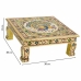 Side table Alexandra House Living Golden Aluminium MDF Wood 38 x 14 x 38 cm