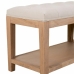 Hocker Alexandra House Living Grau Creme 38 x 51 x 150 cm