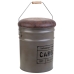 Bucket Alexandra House Living Brown Hemp Metal Fir wood 35 x 31 x 40 cm With lid With handle