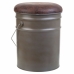 Bucket Alexandra House Living Brown Hemp Metal Fir wood 35 x 31 x 40 cm With lid With handle