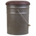 Bucket Alexandra House Living Brown Hemp Metal Fir wood 35 x 31 x 40 cm With lid With handle