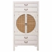 Szekrény Alexandra House Living Fehér Rattan Lucfenyő Fa MDF 40 x 135 x 70 cm