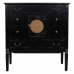 Chest of drawers Alexandra House Living Black Rattan Fir wood MDF Wood 38 x 90 x 85 cm