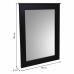 Wall mirror Alexandra House Living Black 3 x 90 x 70 cm Rectangular