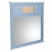 Specchio da parete Alexandra House Living Azzurro 3 x 76 x 70 cm Rettangolare