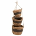 Set med kurve Alexandra House Living Sort Naturlig fiber 26 x 19 x 26 cm 22 x 16,5 x 22 cm 18 x 14,5 x 18 cm Ledning til ophæng 