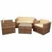 Set de mobilier Alexandra House Living Maro Natural 4 Piese