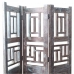 Folding screen Alexandra House Living Brown Acacia Mango wood 3 x 176 x 114 cm Traditional style