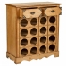 Bottle rack Alexandra House Living Brown Wood Metal 31 x 69 x 63 cm Furniture 2 drawers 16 bottles