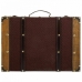 Conjunto de malas Alexandra House Living Castanho PVC Madeira Metal Tecido Vintage 31 x 17 x 45 cm 40 x 24 x 13,5 cm Decorativo 