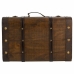 Matkalaukku -sarja Alexandra House Living Ruskea PVC Puu Metalli Vintage 30 x 16 x 45 cm 38 x 24 x 13,5 cm Koristeellinen 2 Kapp