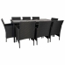 Set de mobilier Alexandra House Living Negru 9 Piese