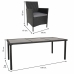 Set de mobilier Alexandra House Living Negru 9 Piese