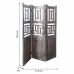 Folding screen Alexandra House Living Brown Acacia Mango wood 3 x 176 x 114 cm Traditional style