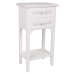 Mesa de Cabeceira Alexandra House Living Branco 26 x 69 x 37 cm