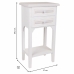 Mesa de Cabeceira Alexandra House Living Branco 26 x 69 x 37 cm