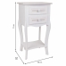 Comodino Alexandra House Living Bianco 31 x 71 x 38 cm