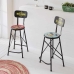 Stool Alexandra House Living Black Iron 40 x 100 x 46 cm