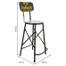 Stool Alexandra House Living Black Iron 40 x 100 x 46 cm