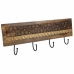 Wall mounted coat hanger Alexandra House Living Brown Iron Mango wood 5 x 18 x 50 cm