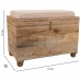 Hocker Alexandra House Living Weiß natürlich Mango-Holz Holz MDF 40 x 47 x 72 cm