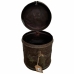 Decorative canister Alexandra House Living Brown Iron Traditional style 22 x 28 x 22 cm