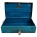 Valise décorative Alexandra House Living Bleu Fer Style artisanal 39 x 22 x 67 cm